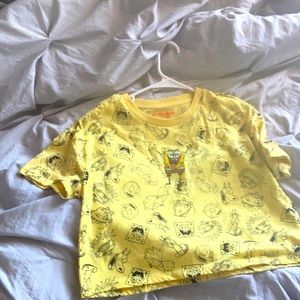 SpongeBob crop top never worn size medium also it is SpongeBob and the Rugrats